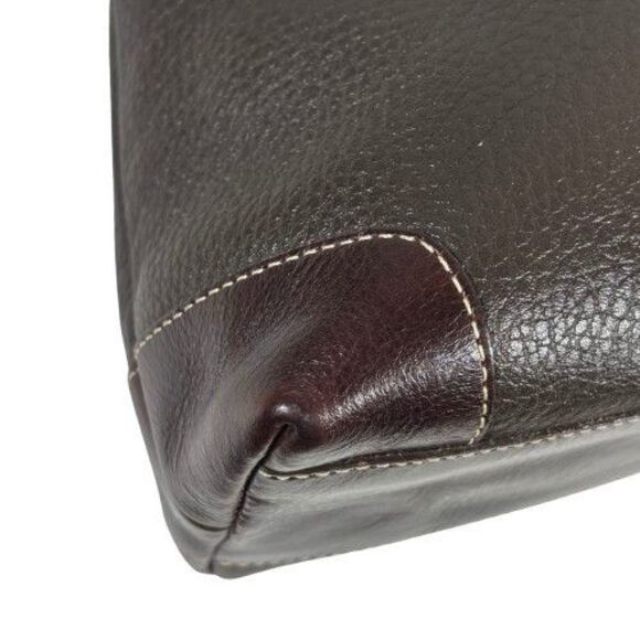 New Brighton Brown Mixed Leather Hobo Shoulder Bag Tote Purse MRP $270 - Picture 11 of 16